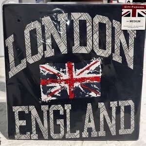 Souvenir‎ London T-shirt Navy Blue Men Medium NWT Cotton England British UK 🇬🇧